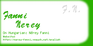 fanni nerey business card